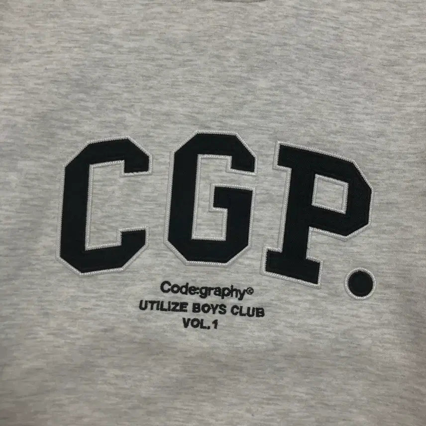 [BUNJANG] Code:Graphy Spell Out Big Logo Gray Sweatshirt / 코드그라피 스펠아웃 빅로고 멜란지 그레이 맨투맨