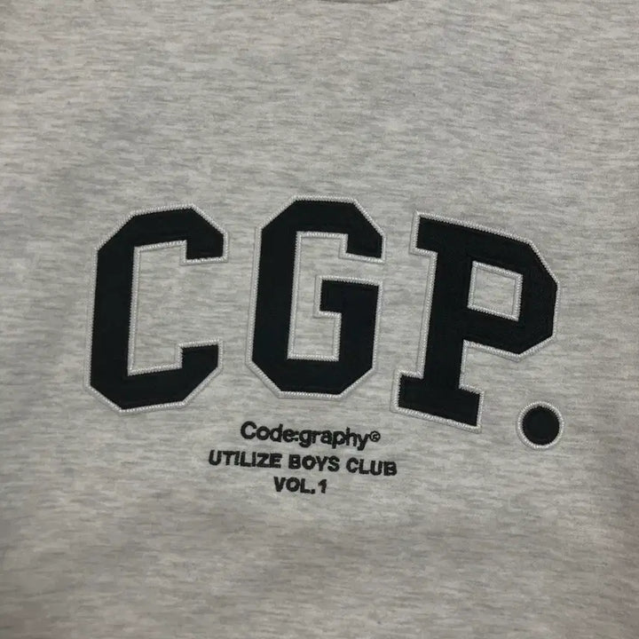 [BUNJANG] Code:Graphy Spell Out Big Logo Gray Sweatshirt / 코드그라피 스펠아웃 빅로고 멜란지 그레이 맨투맨