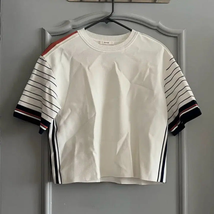 [BUNJANG] System White Stripe Detail T-shirt / 시스템 반팔 90사이즈