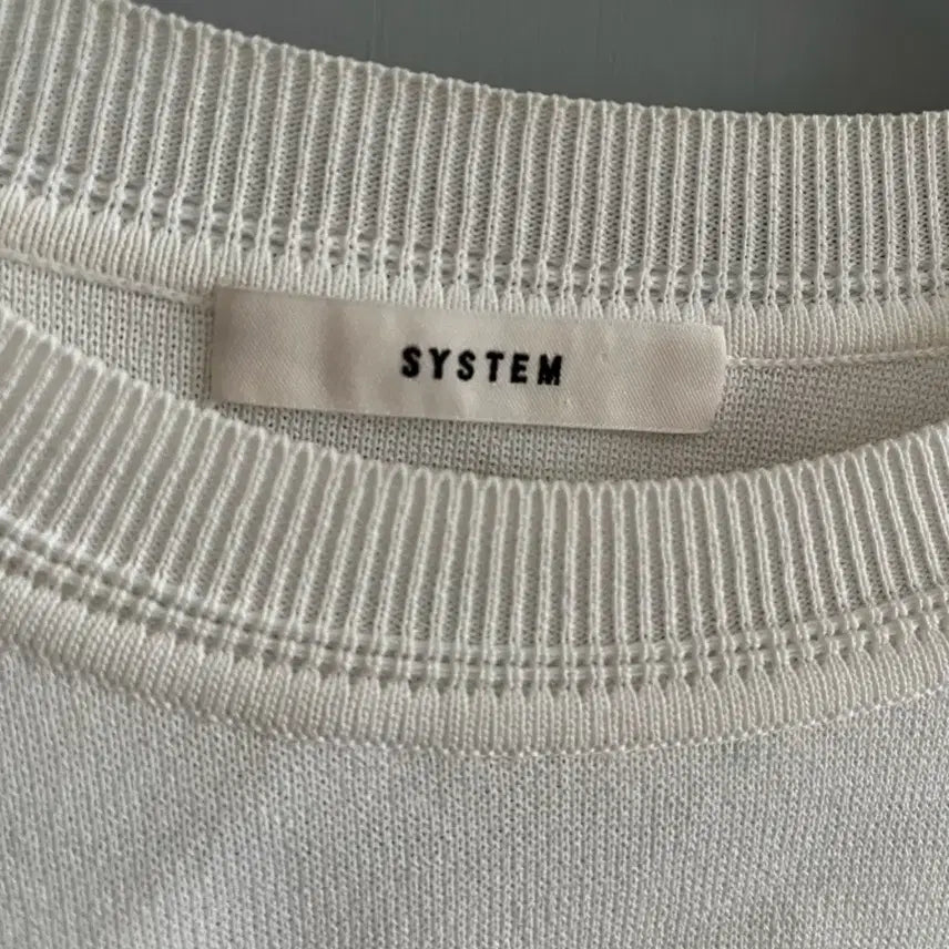 [BUNJANG] System White Stripe Detail T-shirt / 시스템 반팔 90사이즈