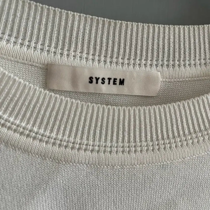 [BUNJANG] System White Stripe Detail T-shirt / 시스템 반팔 90사이즈