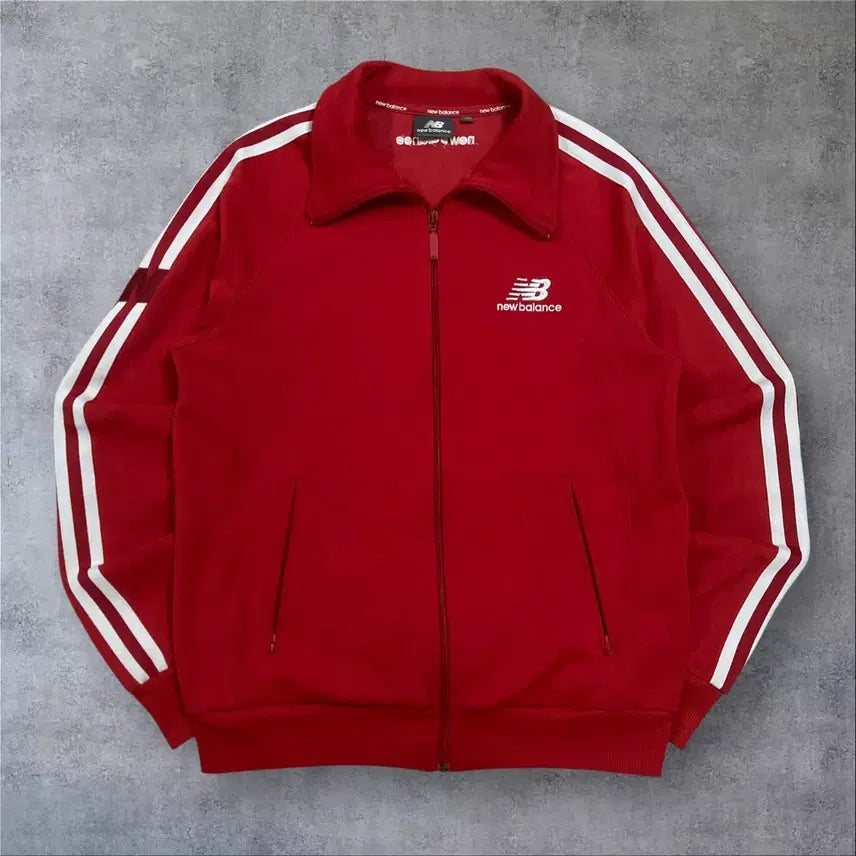 [SOLD OUT] 뉴발란스 스몰 로고 사이드 라인 레드 트랙탑 져지