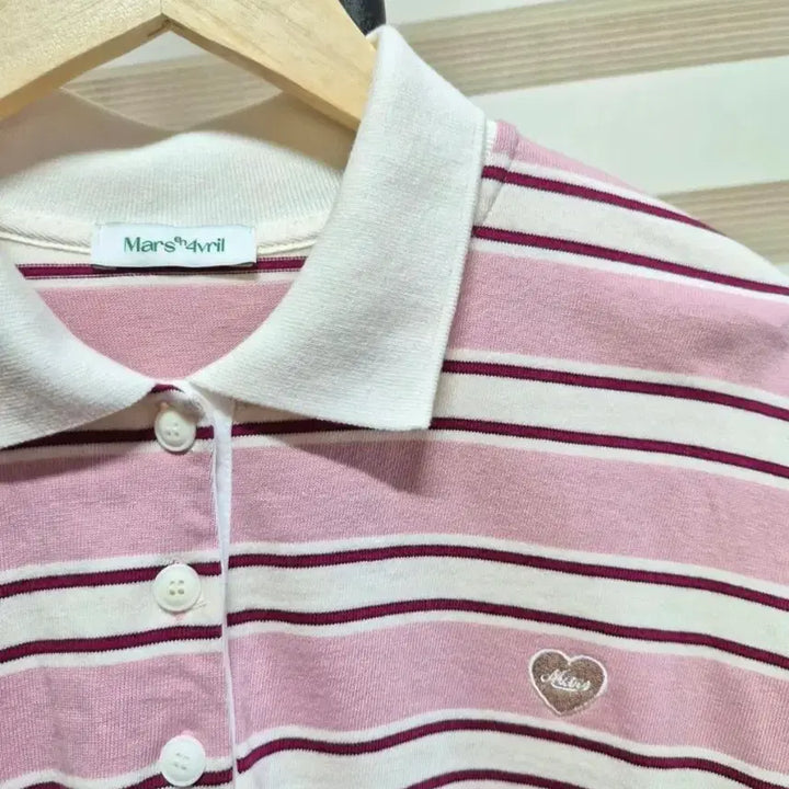 [BUNJANG] MarsenAvril Rugby Shirt Pink / 택포)MarsenAvril    럭비 티셔츠 핑크