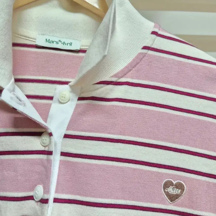 [BUNJANG] MarsenAvril Rugby Shirt Pink / 택포)MarsenAvril    럭비 티셔츠 핑크