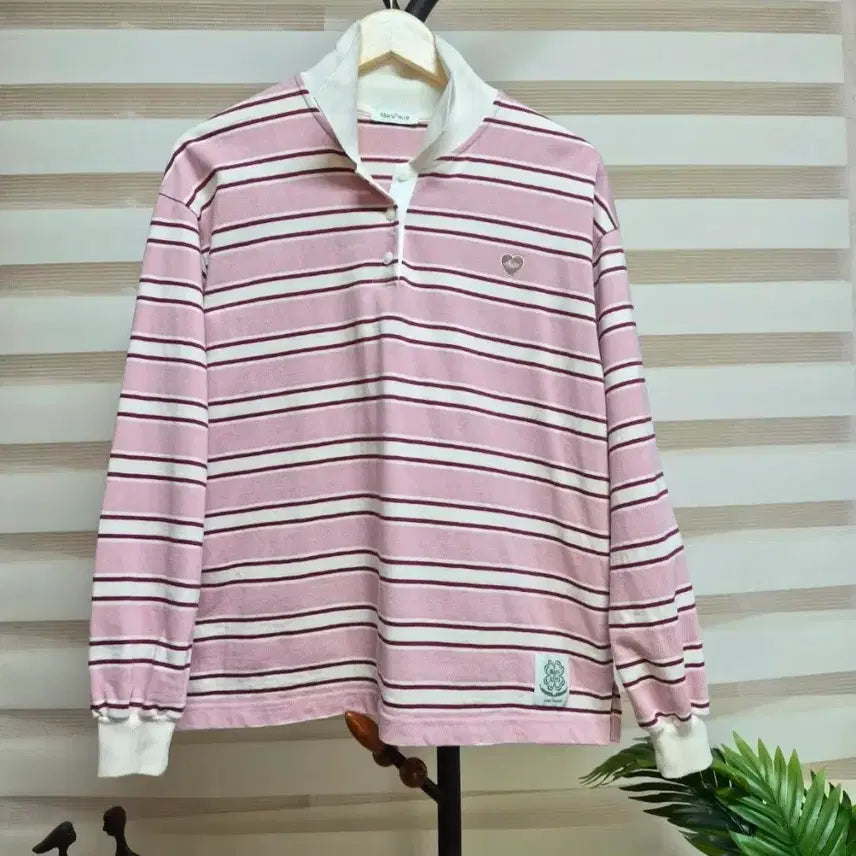 [BUNJANG] MarsenAvril Rugby Shirt Pink / 택포)MarsenAvril    럭비 티셔츠 핑크