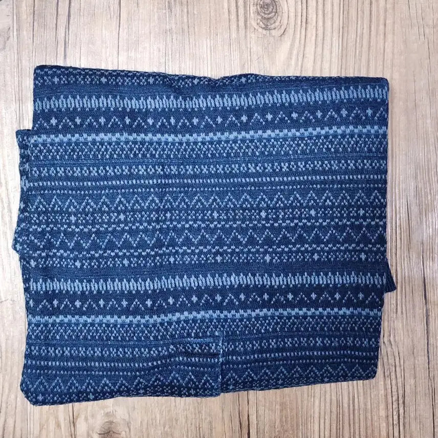 [BUNJANG] RRL Navy Indigo Jacquard Henley Shirt / RRL 더블알엘 네이비 인디고 자카드 헨리 셔츠 s