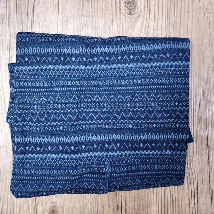 [BUNJANG] RRL Navy Indigo Jacquard Henley Shirt / RRL 더블알엘 네이비 인디고 자카드 헨리 셔츠 s