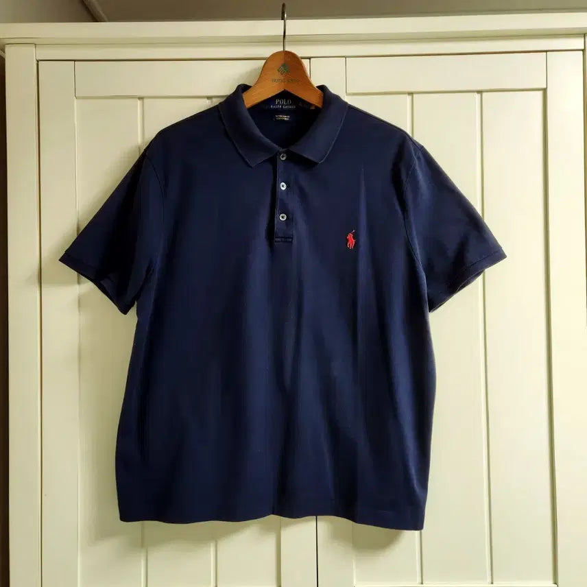 [SOLD OUT] 폴로 랄프로렌 네이비 카라티 105, XL 커스텀 슬림핏