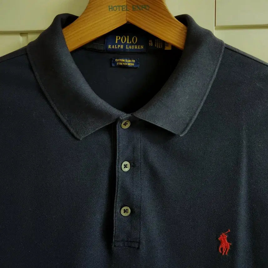[SOLD OUT] 폴로 랄프로렌 네이비 카라티 105, XL 커스텀 슬림핏