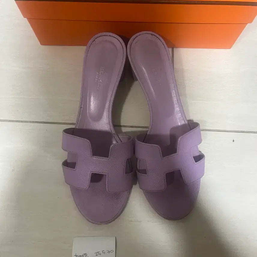 [BUNJANG] Hermes Oasis Violet Sandals / 에르메스 오아시스 바이올렛 37.5사이즈