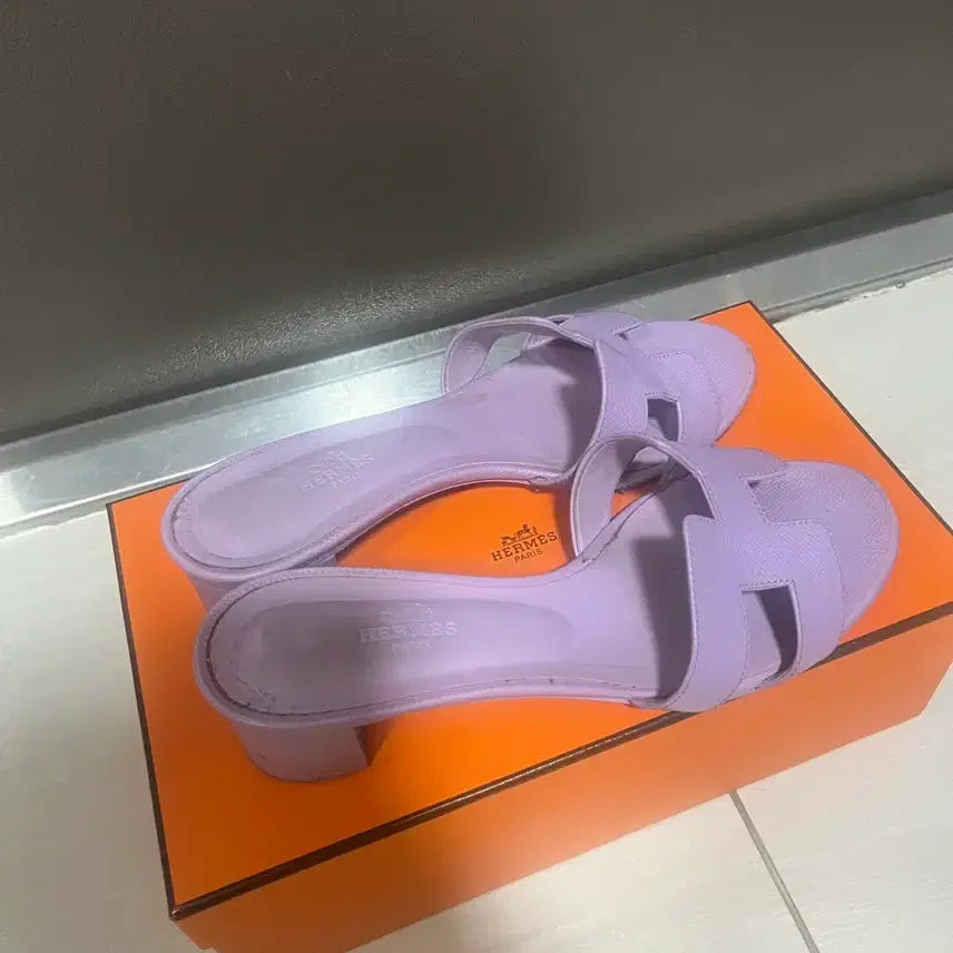 [BUNJANG] Hermes Oasis Violet Sandals / 에르메스 오아시스 바이올렛 37.5사이즈