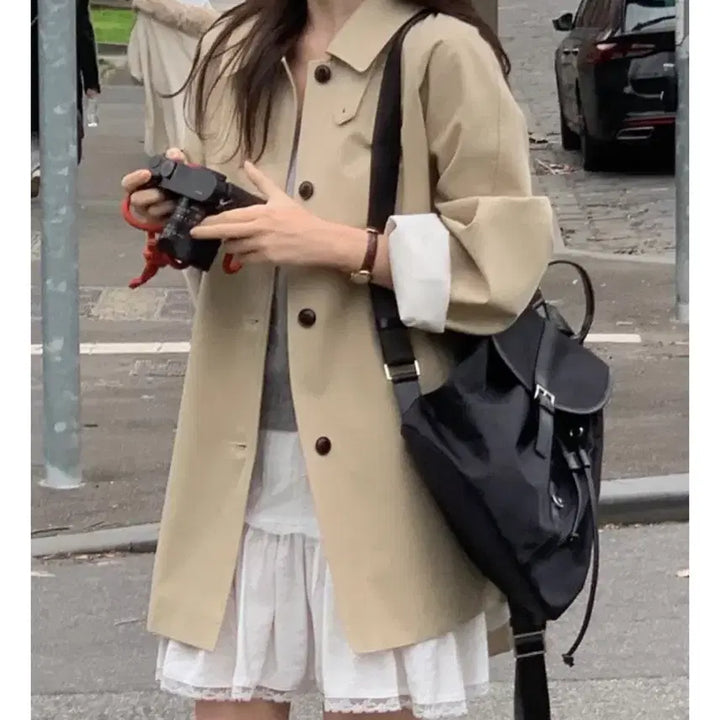 [BUNJANG] Bergamot Half Trench Coat / 베르가못 하프 트렌치 코트