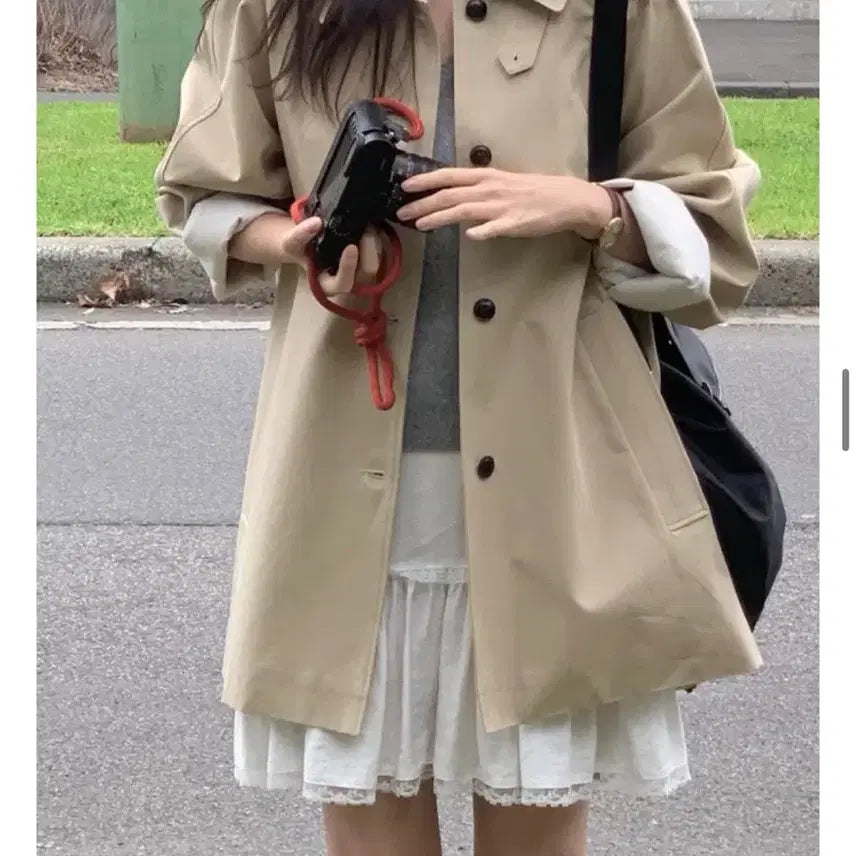 [BUNJANG] Bergamot Half Trench Coat / 베르가못 하프 트렌치 코트