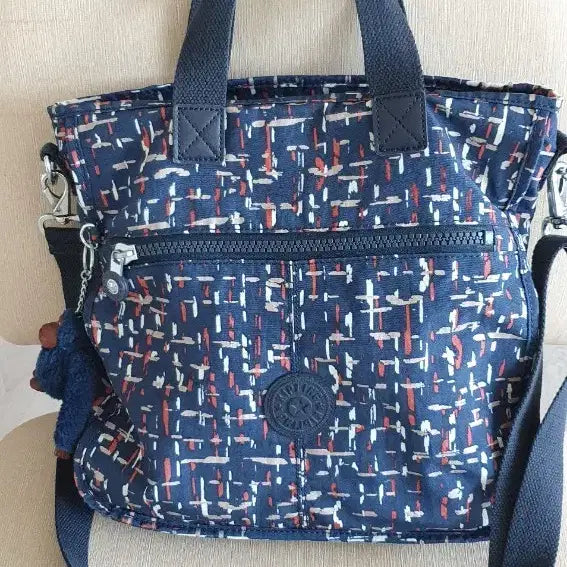 [SOLD OUT] 키플링 네이비 패턴 크로스백 정품