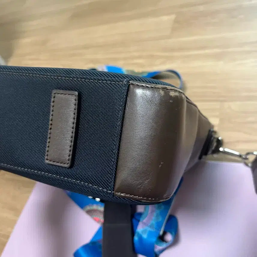 [BUNJANG] Beanpole Navy Checkered Document Bag / 빈폴 네이비 체크 서류 가방