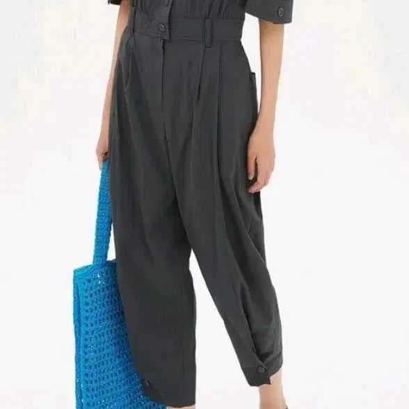 [BUNJANG] Lucky Chouette Back Ribbon Jumpsuit / 럭키슈에뜨 백리본 점프슈트