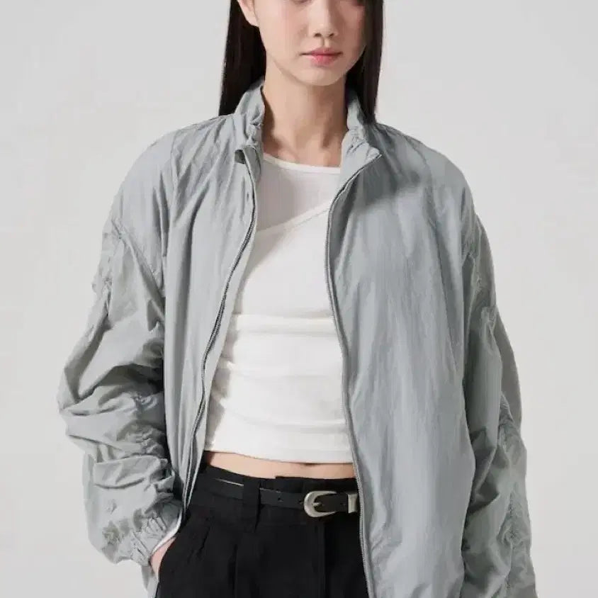 [BUNJANG] A Seconds Loose Fit Shirring Jacket / 에이세컨즈 루즈핏 셔링 간절기점퍼 아우터