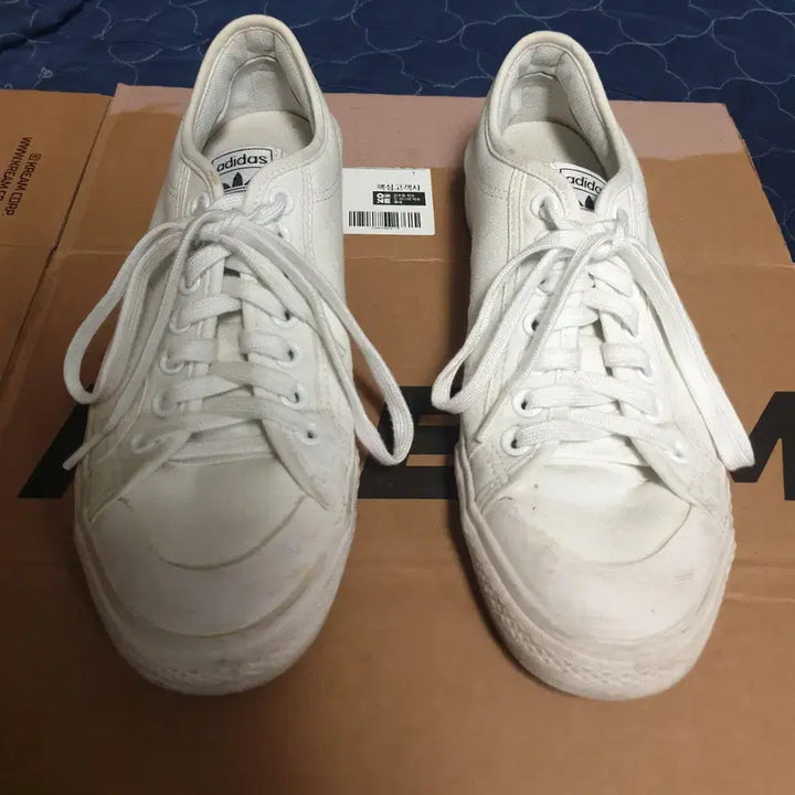 [BUNJANG] Adidas Nizza Trefoil Canvas Sneakers / 아디다스 니짜 트레포일 캔버스 스니커즈 (270) FW5184