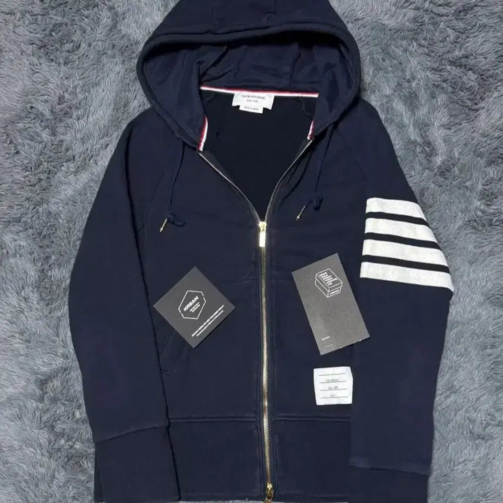 [BUNJANG] Thom Browne 21-22 Chevron Armband Hoodie / 톰브라운 사선완장 21~22년식 정품 후드집업