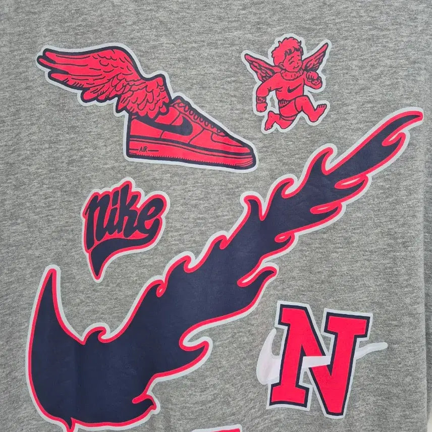 [BUNJANG] Nike N Logo Gray T-shirt / 나이키 N 로고 회색 티셔츠!최상품!