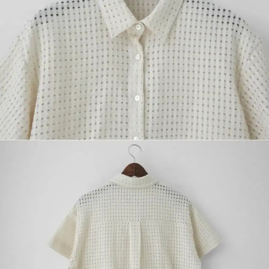 [BUNJANG] A Little Bit Punching Crop Blouse / 어리틀빗 펀칭 크롭 블라우스