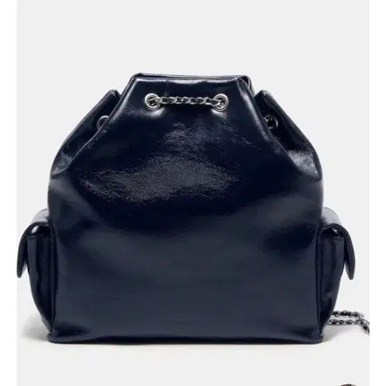 [BUNJANG] Couronne Chain Backpack Tote Shoulder Bag Dark Navy / 신상 쿠론 체인백팩 토트백 숄더백 다크네이비