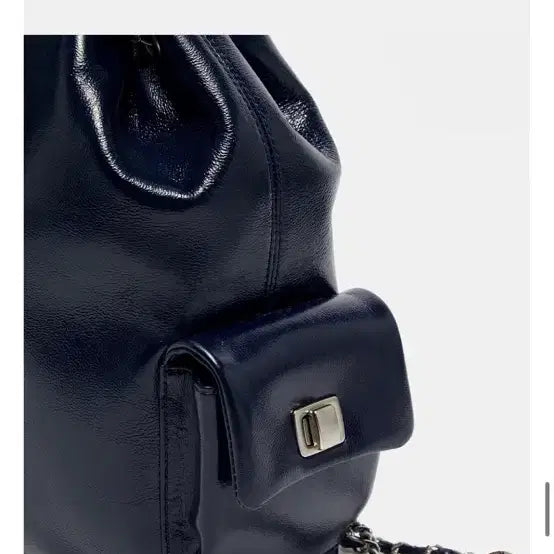 [BUNJANG] Couronne Chain Backpack Tote Shoulder Bag Dark Navy / 신상 쿠론 체인백팩 토트백 숄더백 다크네이비