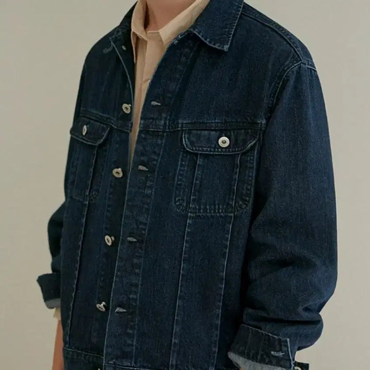 [BUNJANG] Lafarge Store Fine Raw Denim Set Indigo Blue (Top: M, Bottom: 30) / (품절)라퍼지스토어 파인 생지 데님 셋업 인디고 블루 (상:M 하:30)
