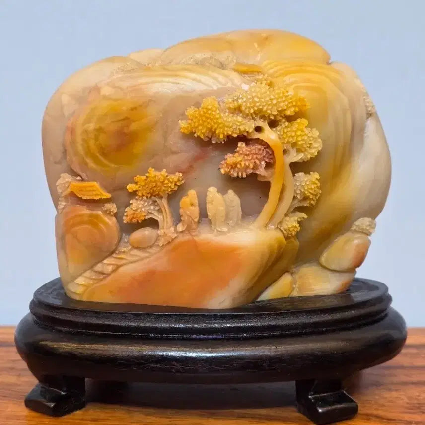 [BUNJANG] Jade Carving Mineral Suiseki / 26042620 디테일한 조각이 멋진 옥 조각 광물 수석 팝니다