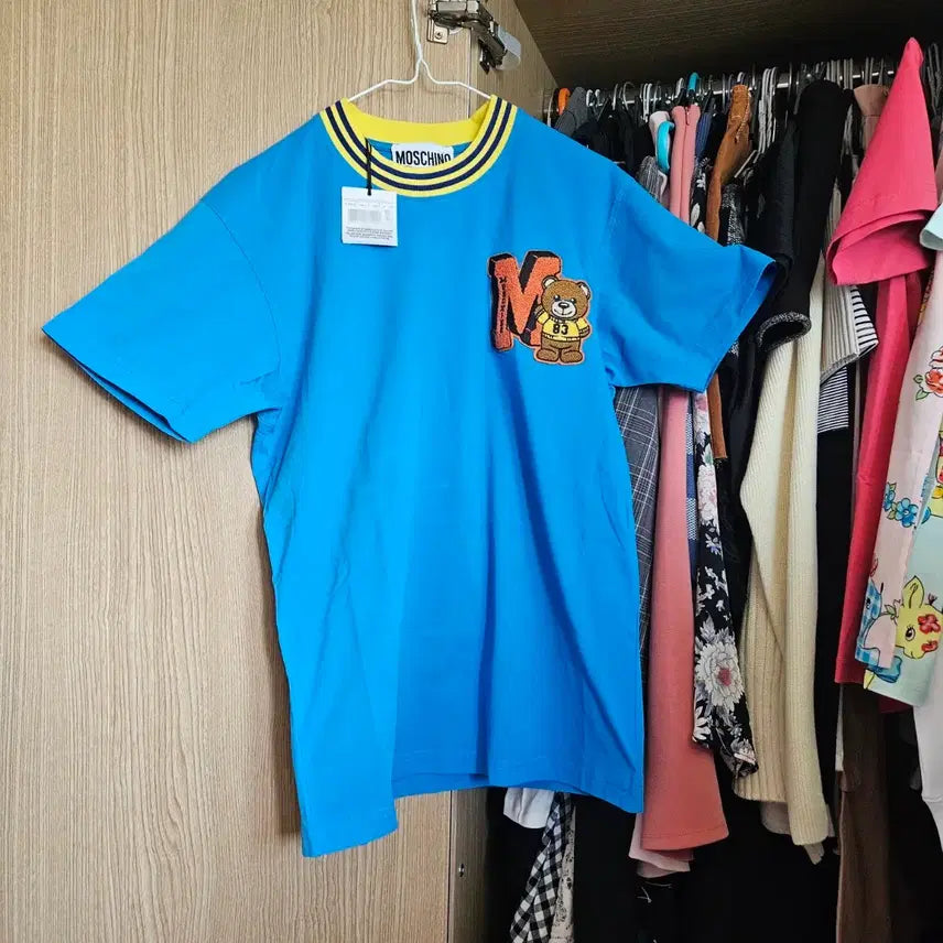 [SOLD OUT] 새제품 모스키노 테디베어 반팔 티셔츠 블루