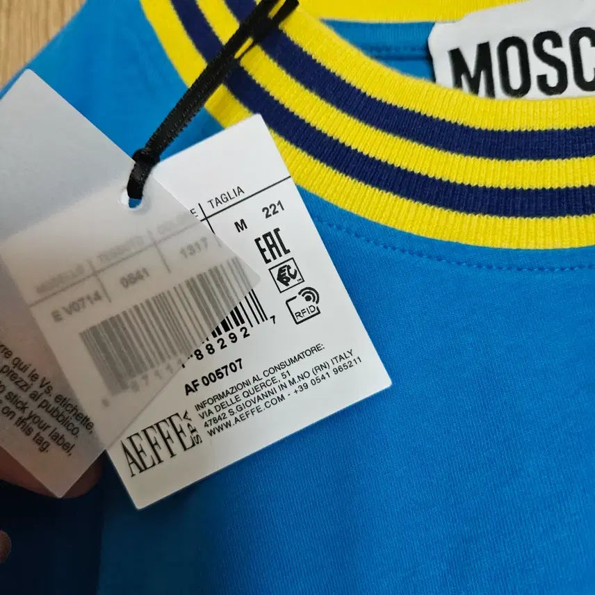 [SOLD OUT] 새제품 모스키노 테디베어 반팔 티셔츠 블루