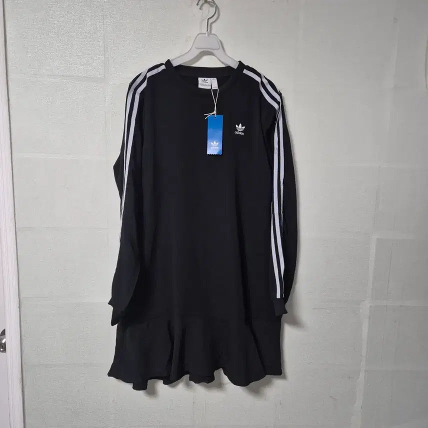 [SOLD OUT] 아디다스 삼선 블랙 롱 원피스