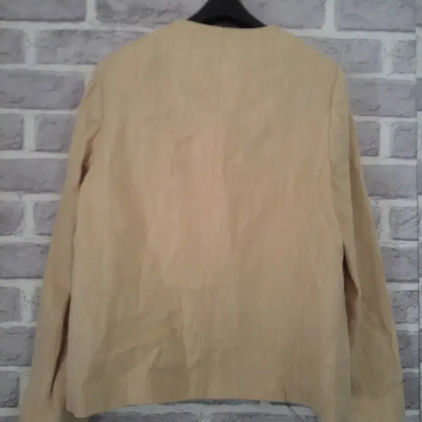 [BUNJANG] MIXXO Yellow Beige Collarless Jacket / 미쏘 옐로우베이지 노카라자켓M/알뜰한여우