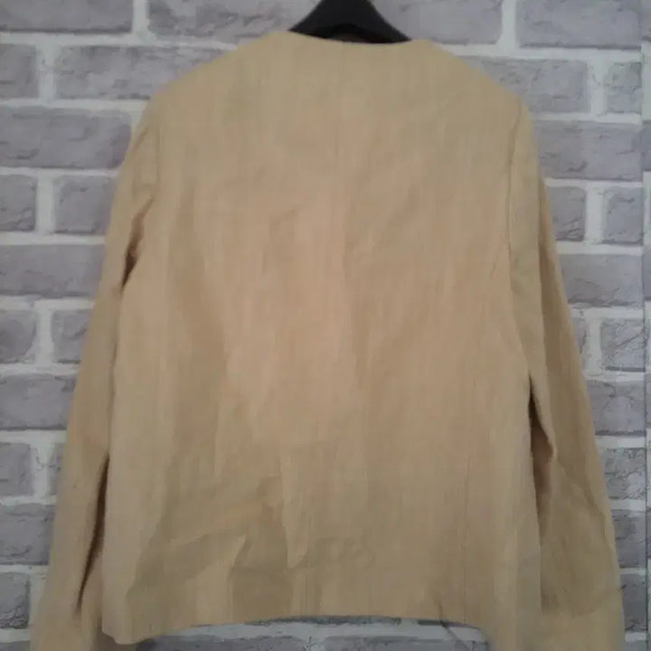 [BUNJANG] MIXXO Yellow Beige Collarless Jacket / 미쏘 옐로우베이지 노카라자켓M/알뜰한여우