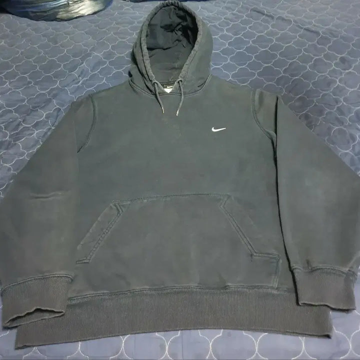 [BUNJANG] Nike SolSwoosh Old School Washed Hoodie (L) / (빈티지) 나이키 솔스우시 올드스쿨 택 후드티 워시드 네이비 (L)