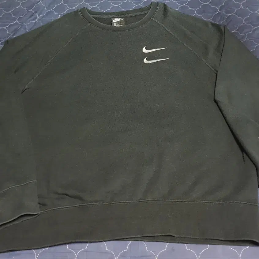 [BUNJANG] Nike Double Swoosh Futura Crew Sweatshirt (XXL) / 나이키 더블스우시 퓨추라 크루 맨투맨 블랙(XXL) CJ4872-010