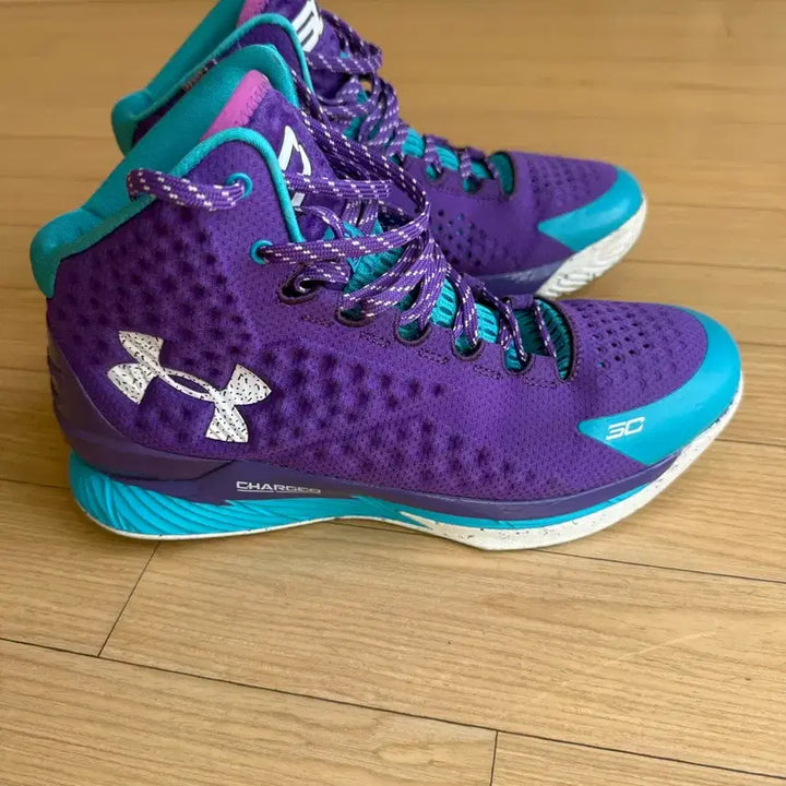 [BUNJANG] Under Armour Curry 1 Purple Basketball Shoes / 언더아머 커리1 퍼플 270