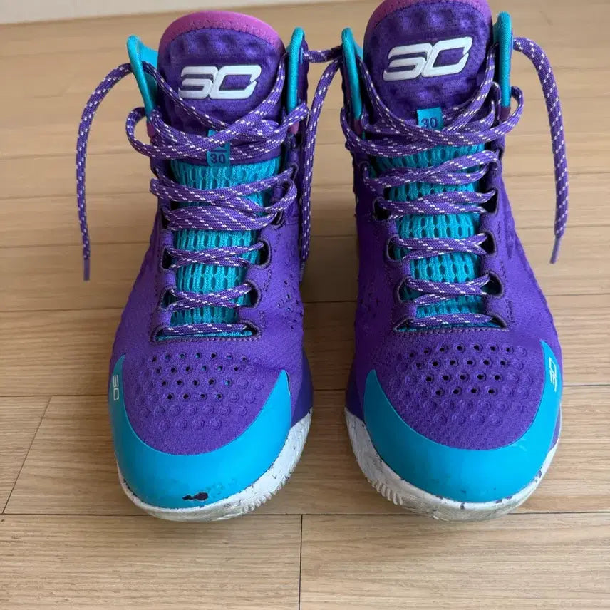 [BUNJANG] Under Armour Curry 1 Purple Basketball Shoes / 언더아머 커리1 퍼플 270