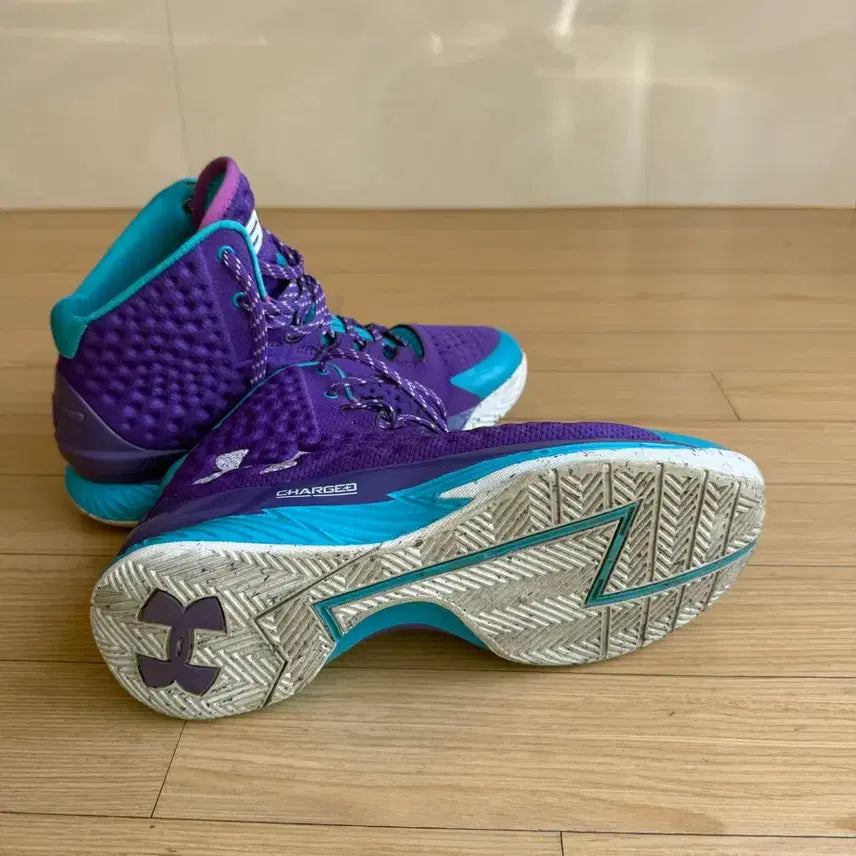 [BUNJANG] Under Armour Curry 1 Purple Basketball Shoes / 언더아머 커리1 퍼플 270