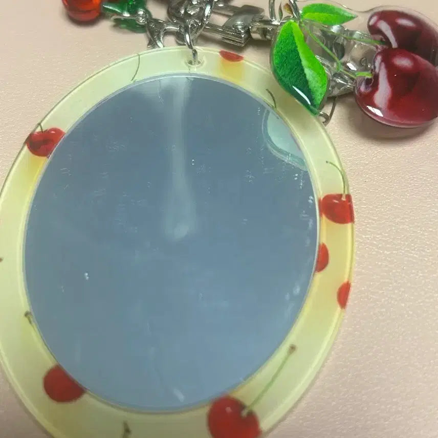 [BUNJANG] Cherry Design Mirror Keychain / 체리 거울 키링