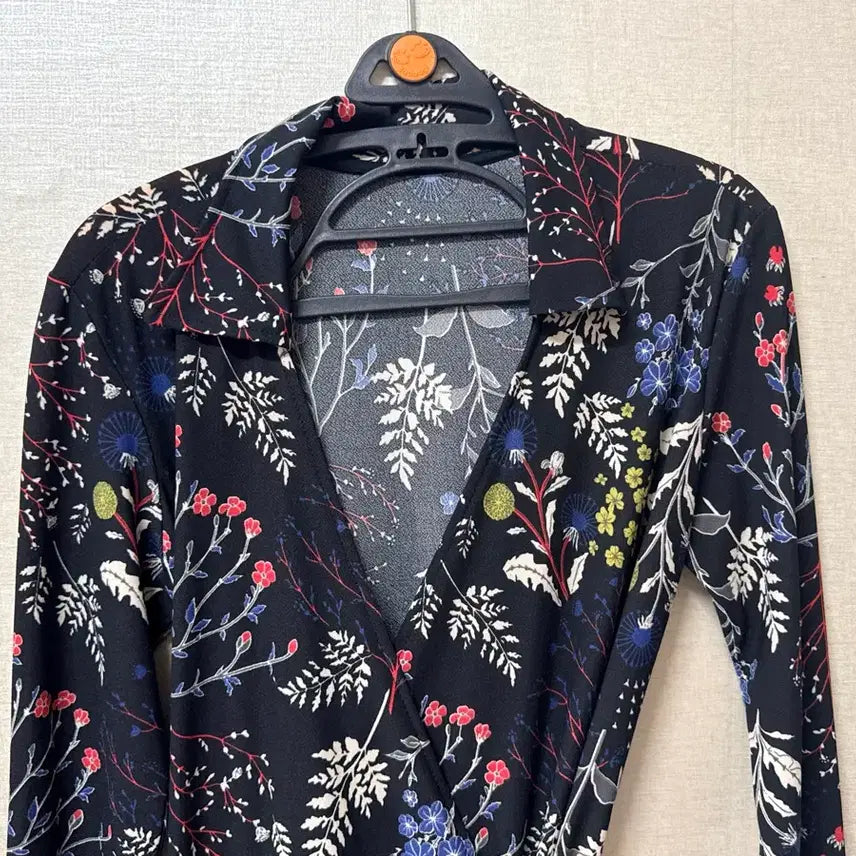 [BUNJANG] Floral Pattern Wrap Dress (Up to Slim 66) / 플라워 패턴 여성 랩원피스 (~슬림66)
