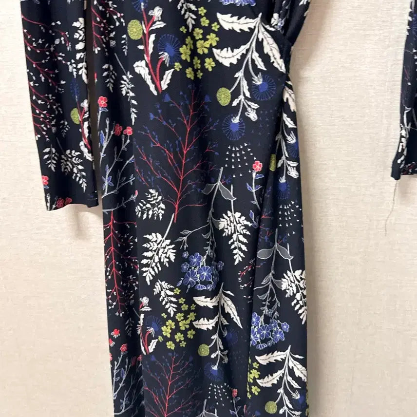 [BUNJANG] Floral Pattern Wrap Dress (Up to Slim 66) / 플라워 패턴 여성 랩원피스 (~슬림66)