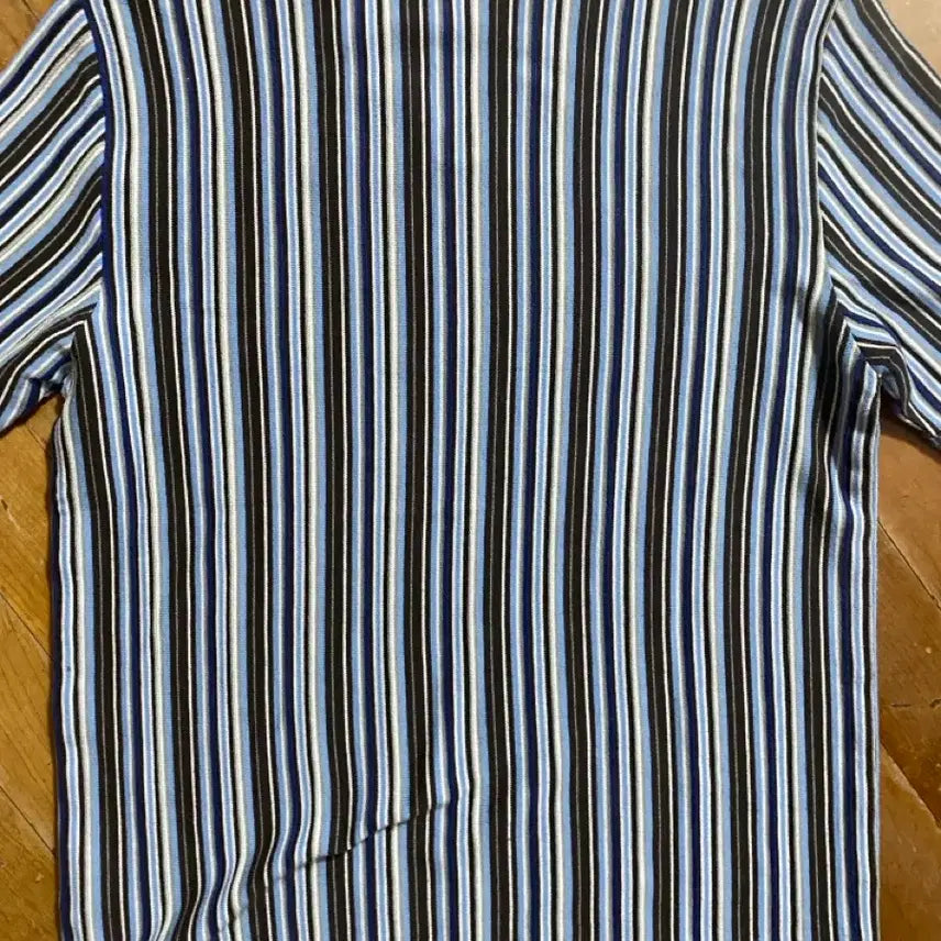 [BUNJANG] Perry Ellis Striped Short Sleeve Knit Top / 페리엘리스 스트라이프 반팔 니트 100
