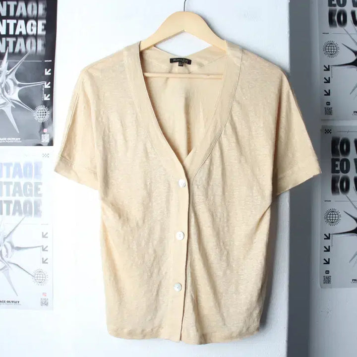 [BUNJANG] Massimo Dutti Linen Knit Cardigan / W(XS-M) 마시모두띠 니트 반팔 가디건 린넨 마-1860D
