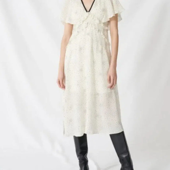 [BUNJANG] Maje Frill Long Dress / 마쥬 프릴 롱 원피스36