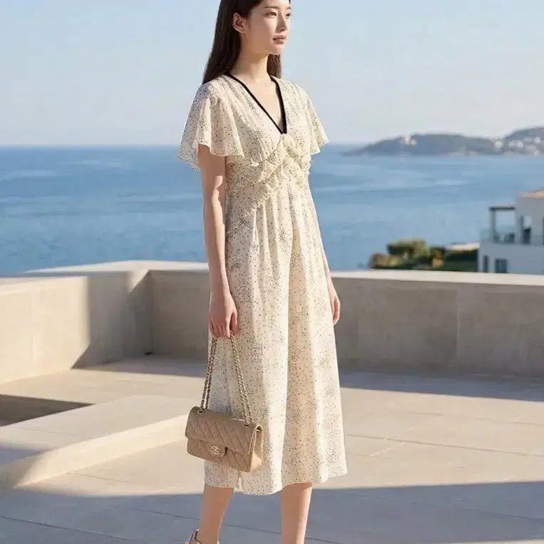 [BUNJANG] Maje Frill Long Dress / 마쥬 프릴 롱 원피스36