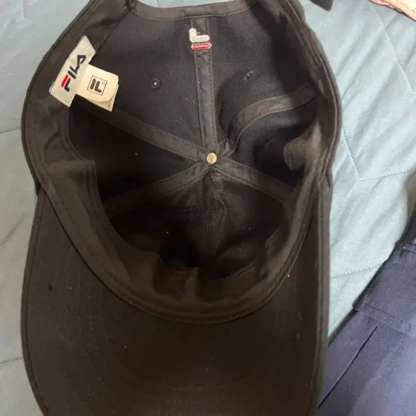 [BUNJANG] Fila Black Ball Cap Hat / 휠라 블랙 볼캡 모자