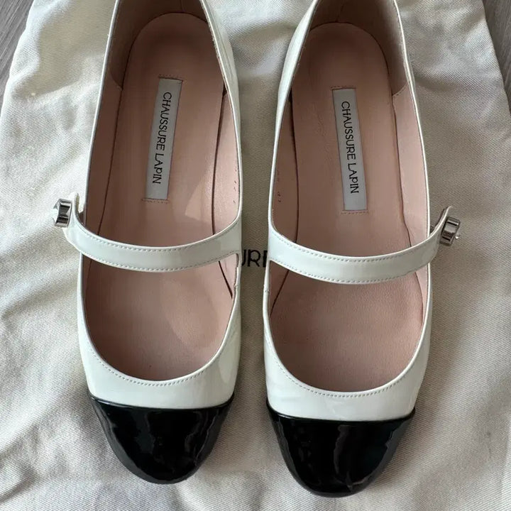 [BUNJANG] Repetto White Black Point Ballet Flats Shoes Size 250 / 쇼쉬르라팡 화이트 블랙코 플랫 슈즈 250