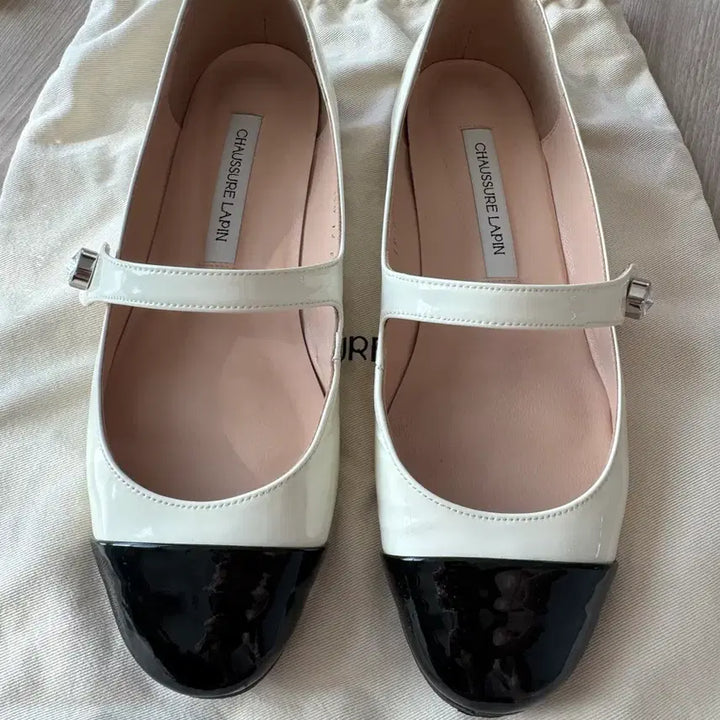 [BUNJANG] Repetto White Black Point Ballet Flats Shoes Size 250 / 쇼쉬르라팡 화이트 블랙코 플랫 슈즈 250