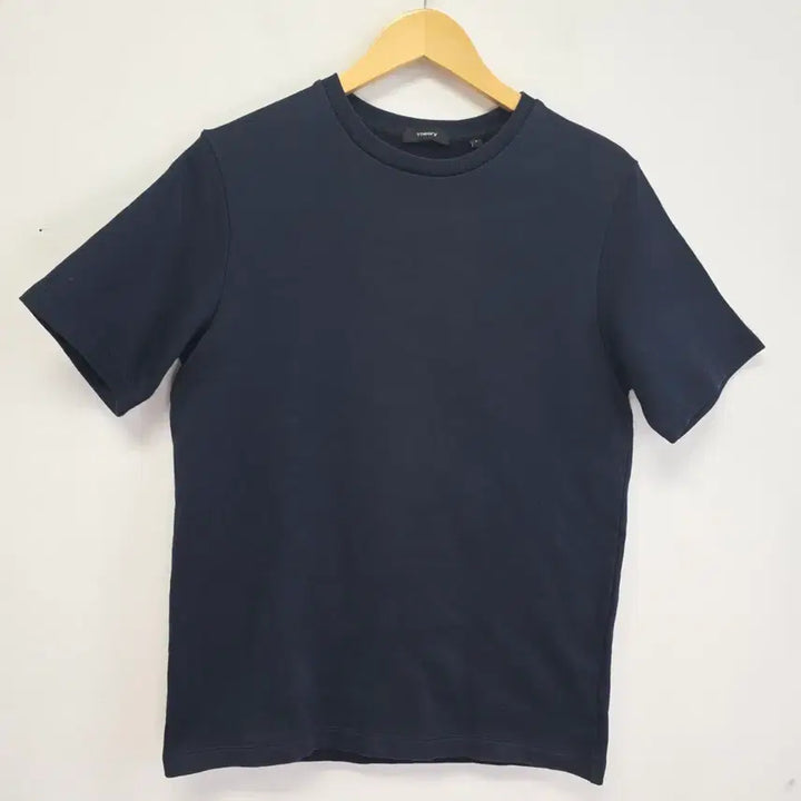 [BUNJANG] Theory Navy Tape Leaf Terry Short Sleeve T-Shirt / 띠어리반팔 S 네이비 55~66(마른)
